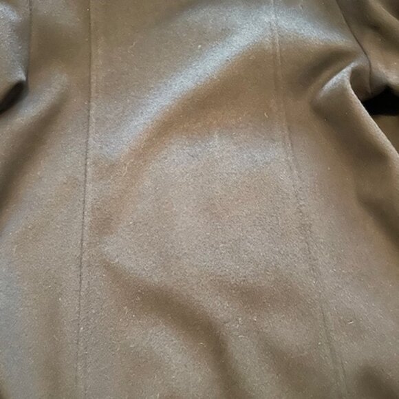 Woman’s Fen-nelli Wool Full length Black Coat - removable faux black fur collar - Picture 5 of 5